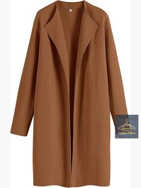 Long Sleeve V-Neck Cardigan Lapel Knit Lightweight Polyester Rayon